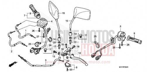 LEVIER DE GUIDON/COMMUTATEUR/CABLE (CBF600S8/SA8/N8/NA8) CBF600SA8 de 2008